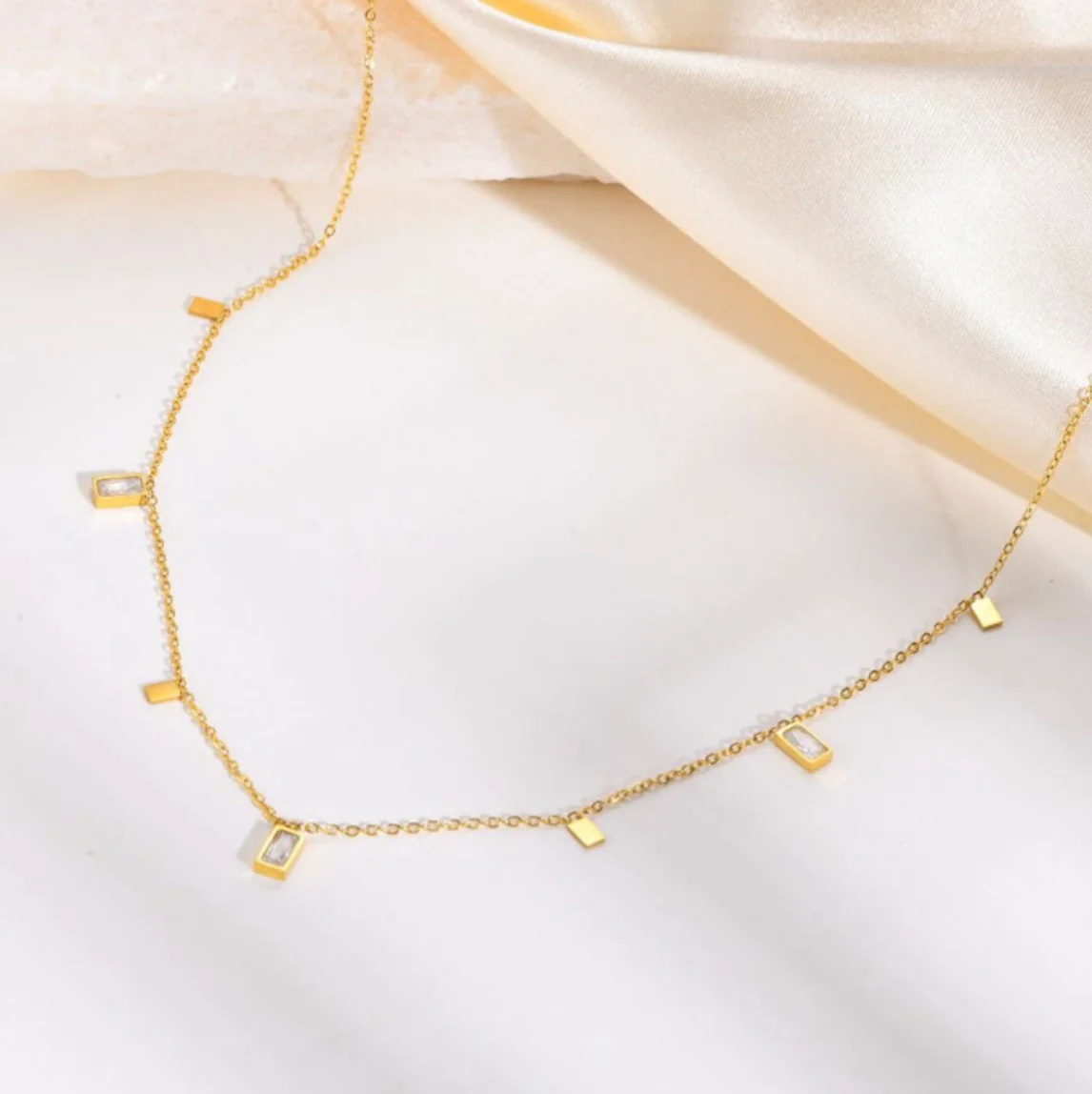 White charm chain