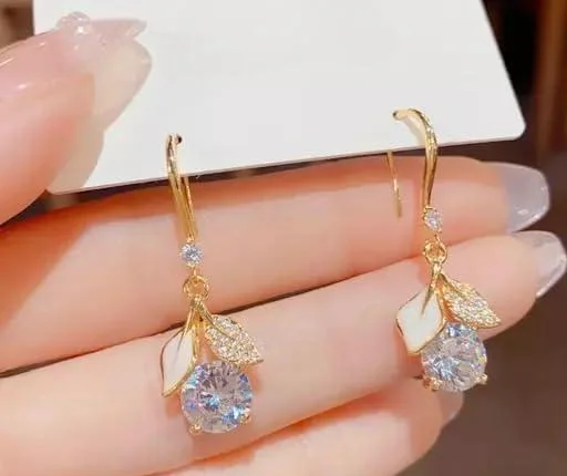 Korean Crystal Drop Earrings 1