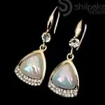 Korean opal drop earings 1