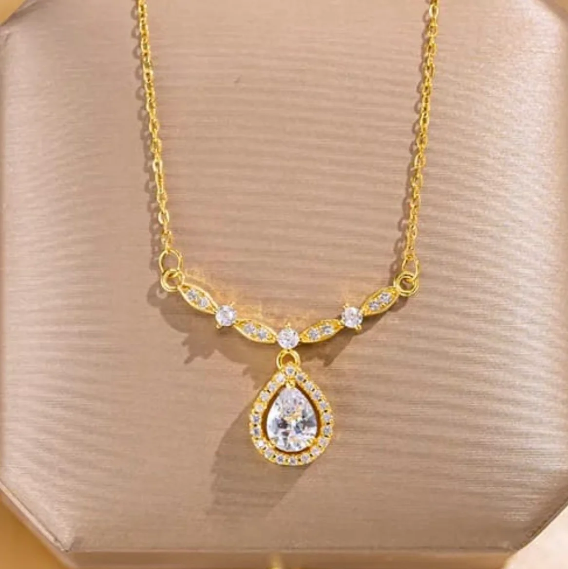 Diamond drop necklace 1