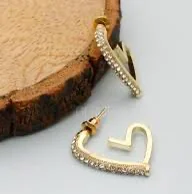 Golden heart sparkle hoops 1