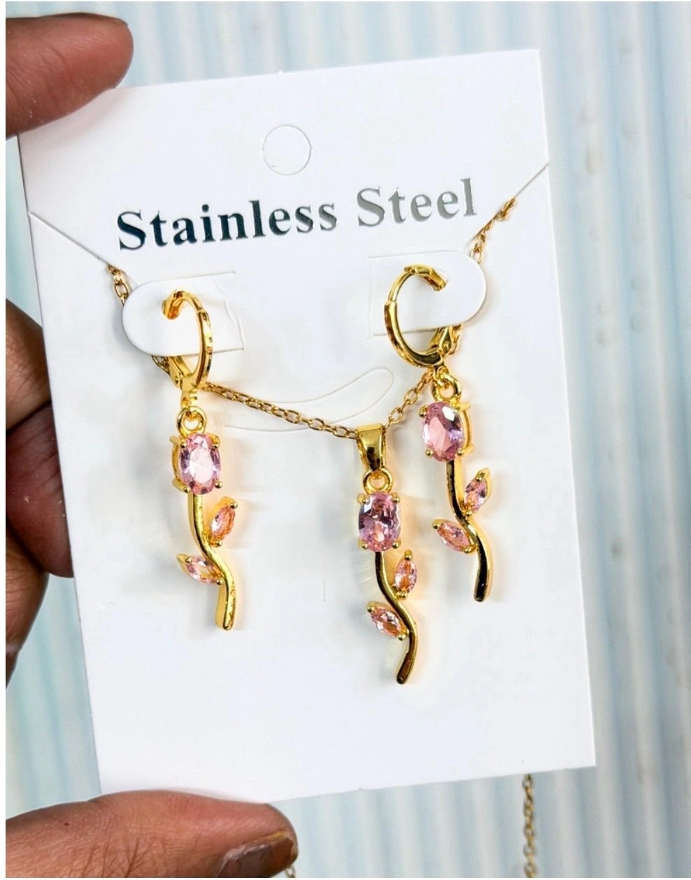 Combo tulip pendent earring set 1