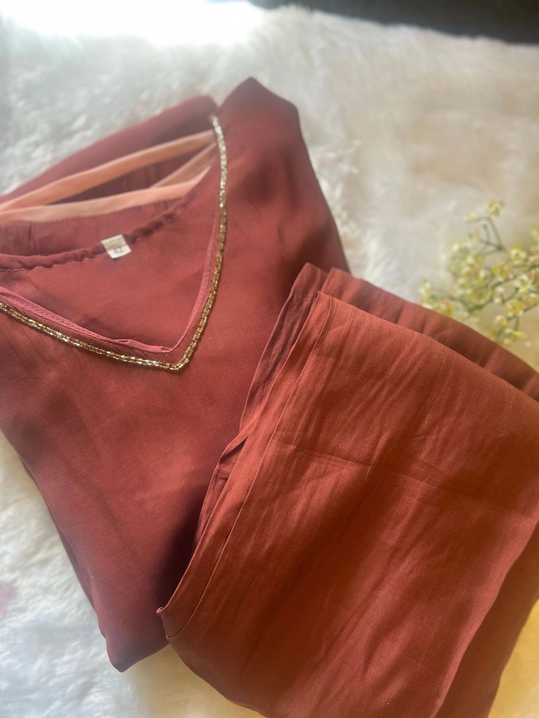 Mulchanderi top pant set 1