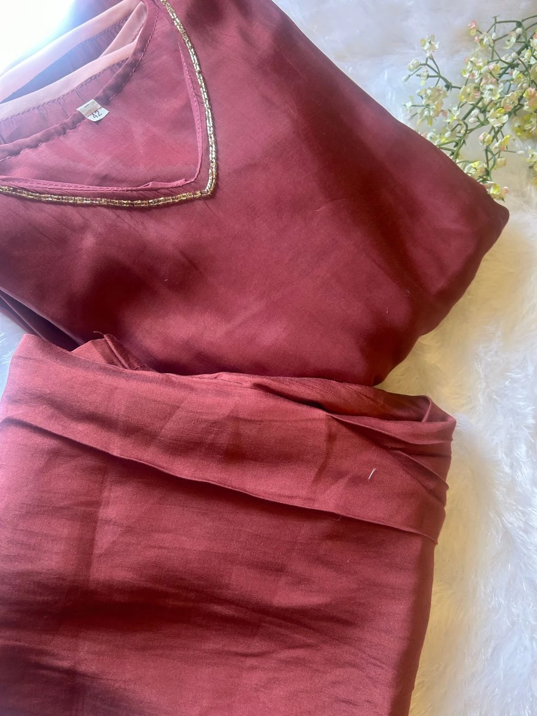 Mulchanderi top pant set 2