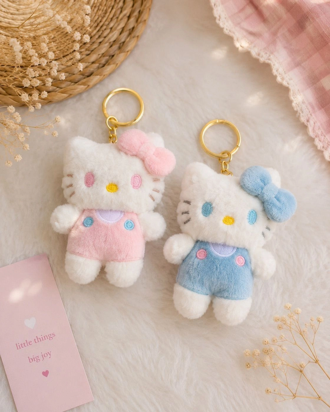 Hello kitty plushie keychain
