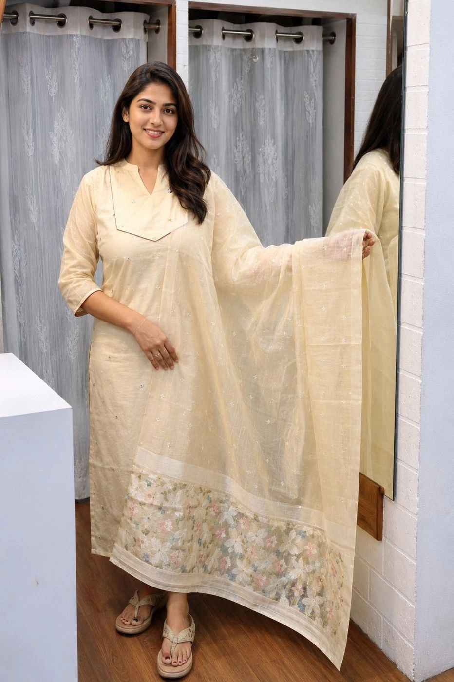 Jamdani with tread weaving ethnic wear