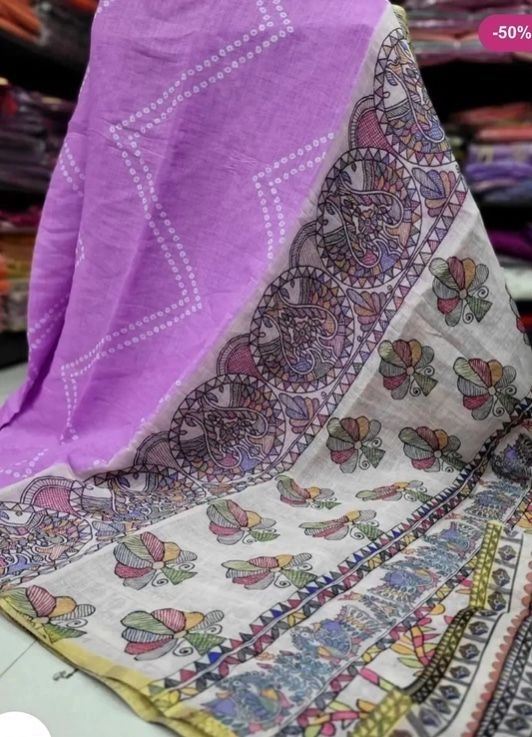 Royal office wear linen jute cotton saree