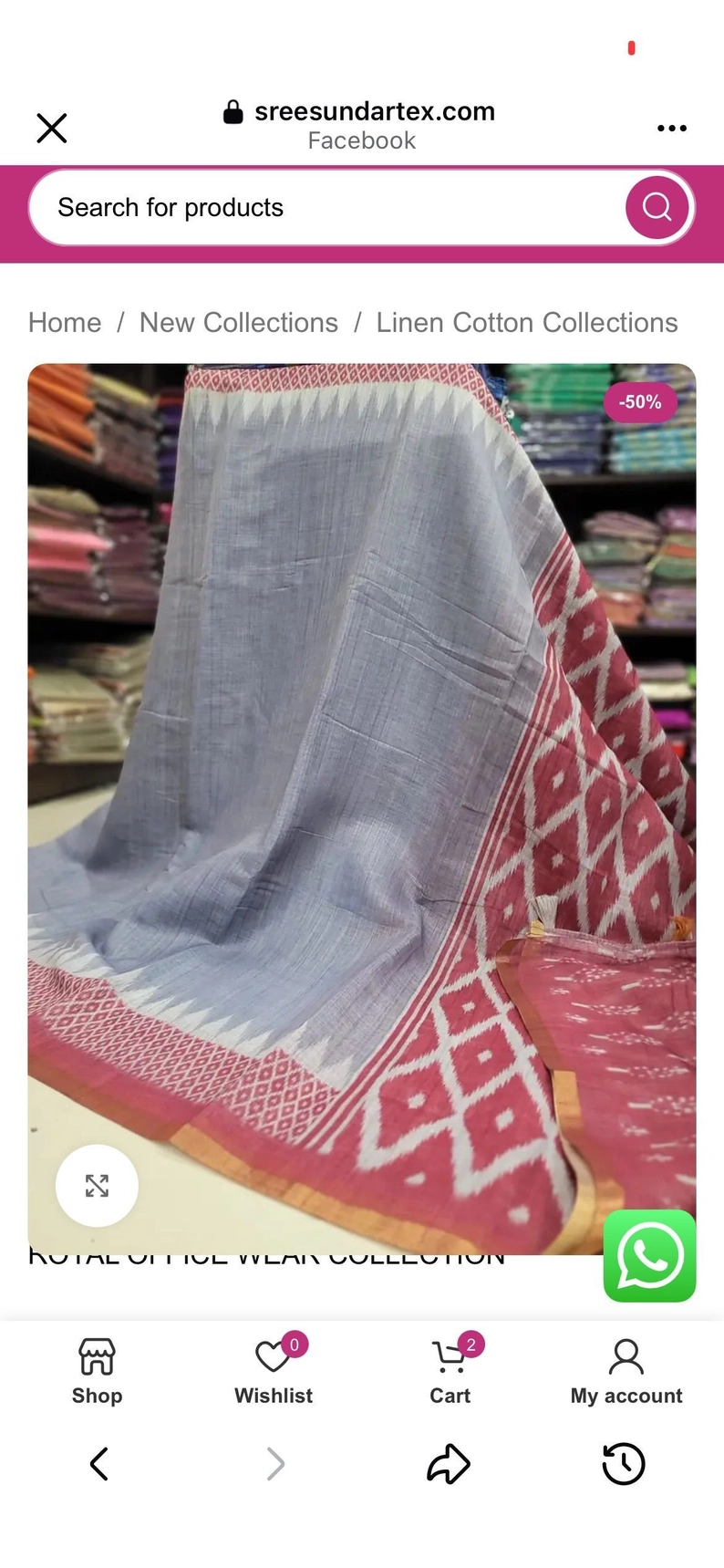 Linen jute cotton saree