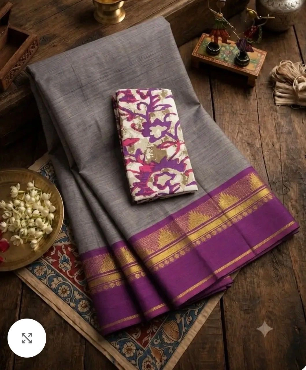 Elite pure Kanchi cotton saree