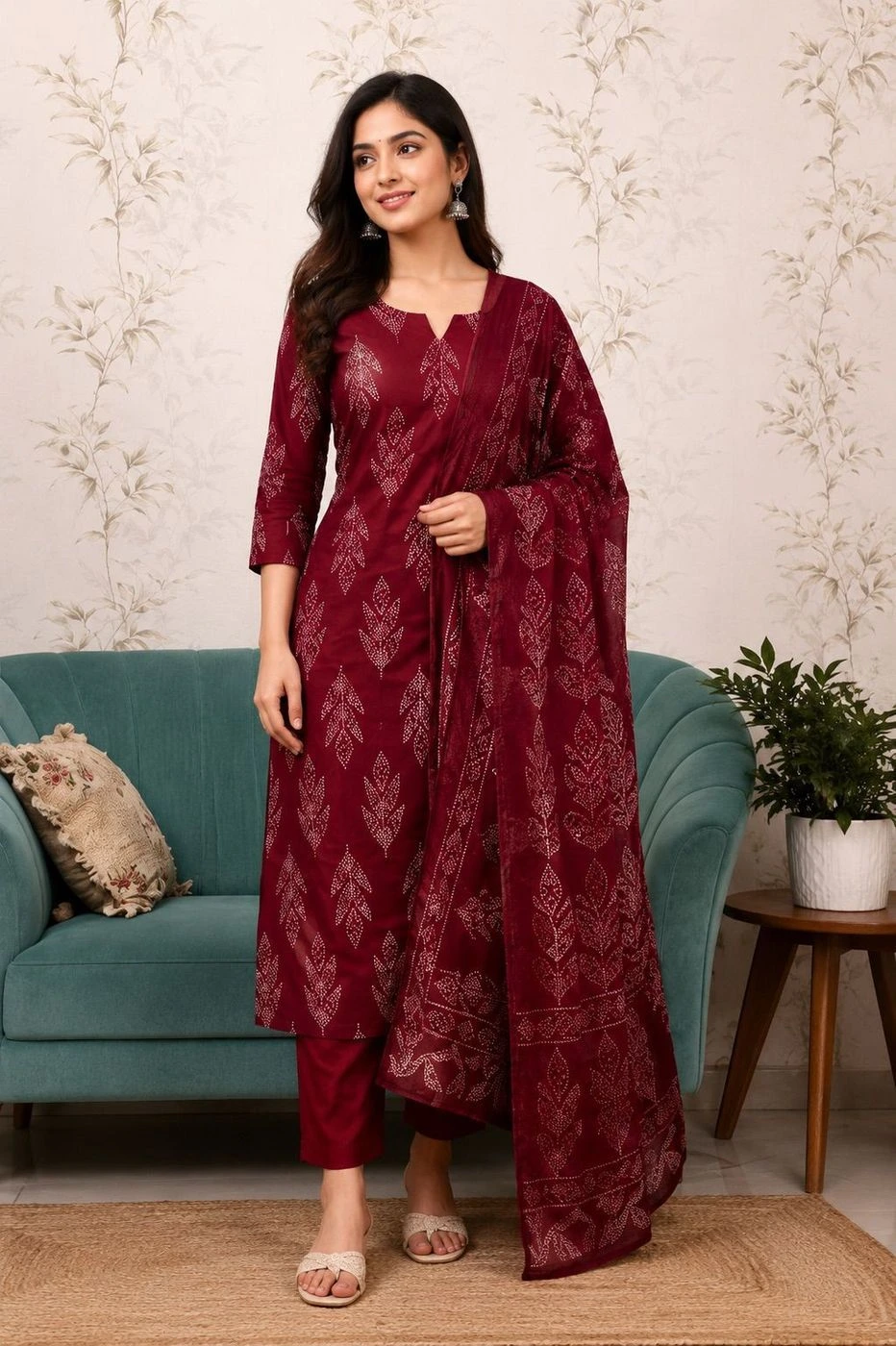 Cotton 3 piece salwar set