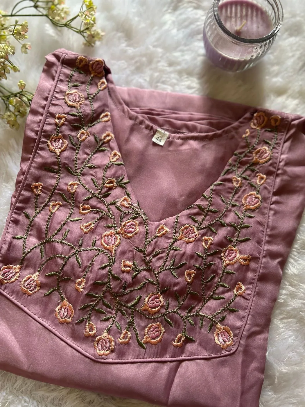Organza lavender kurti