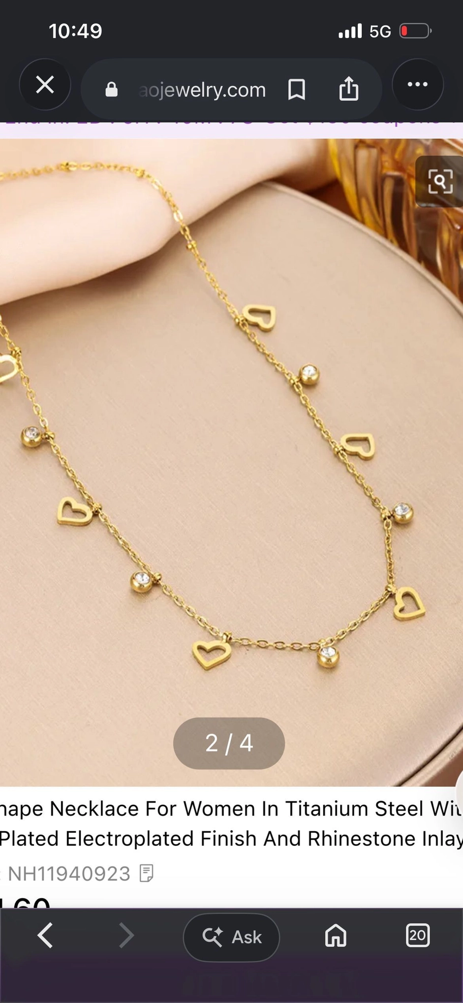 Heart charm necklace 1