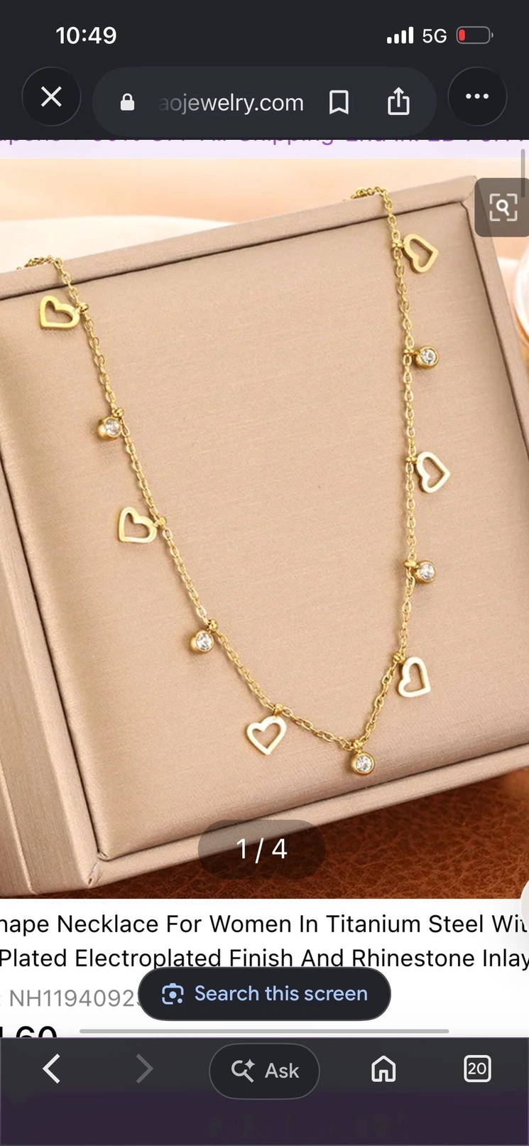 Heart charm necklace 2