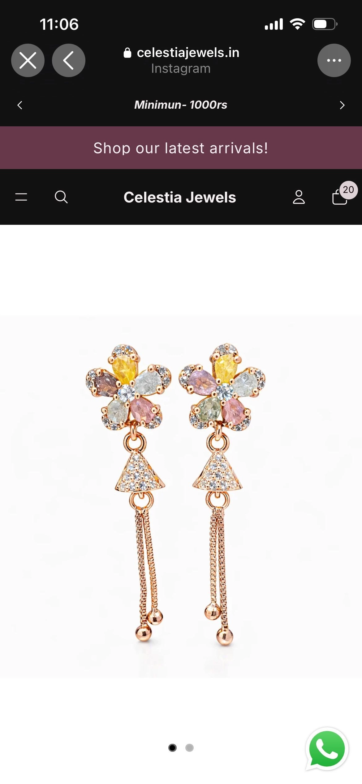 Cz antitarnish ( multicoloured stone) 1