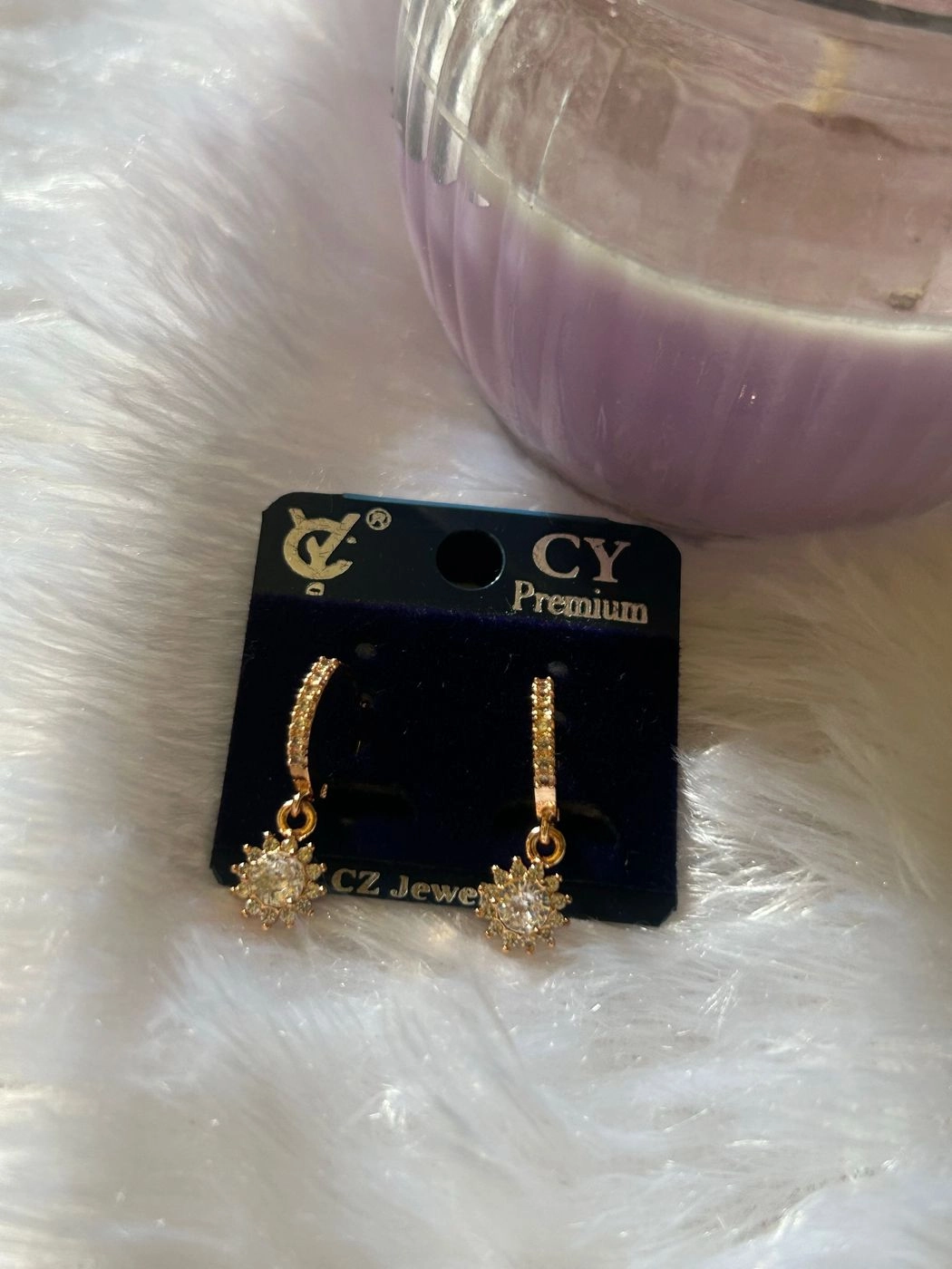 Cz earrings drop