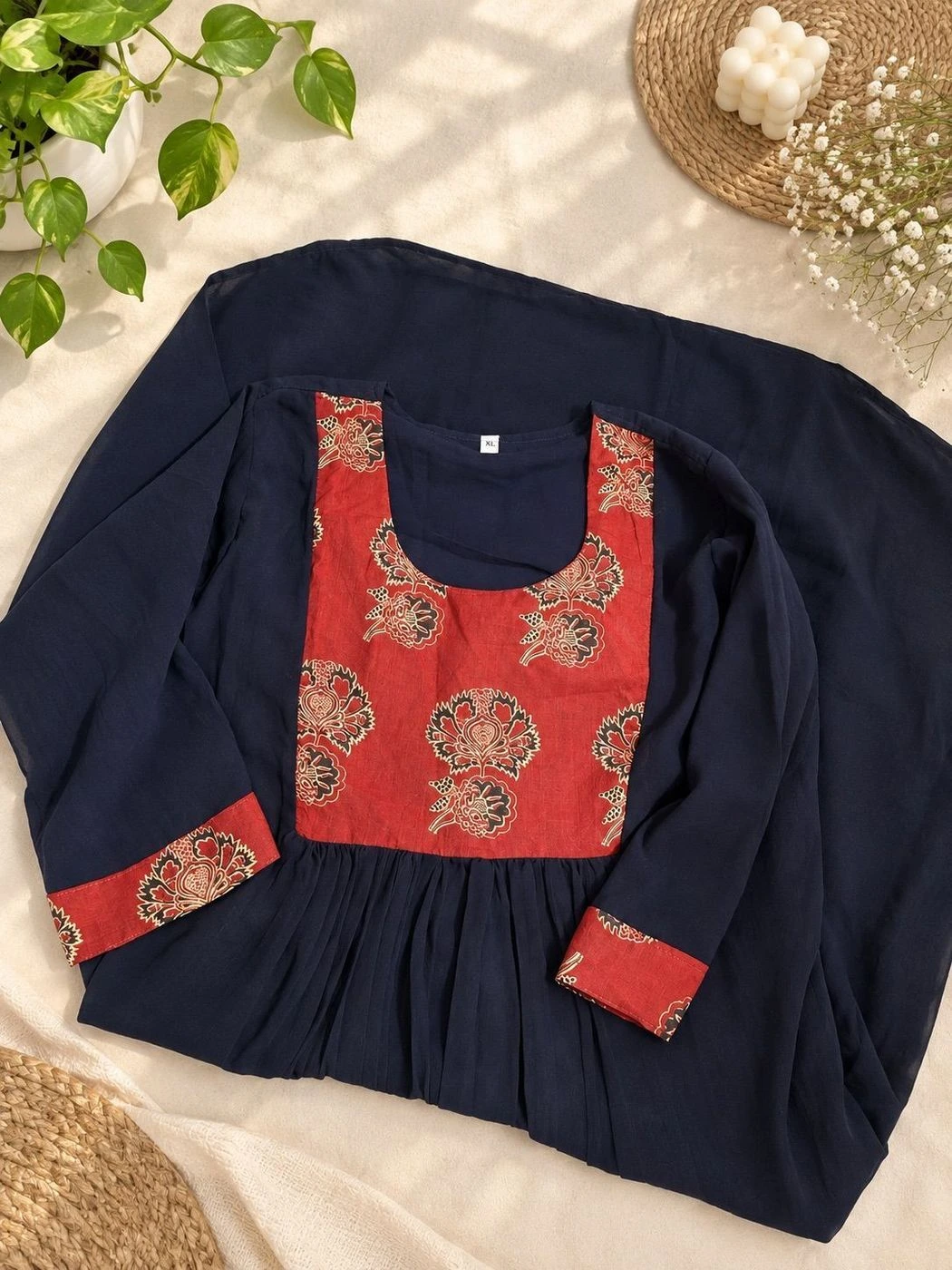 Ajrakh print Aline kurti