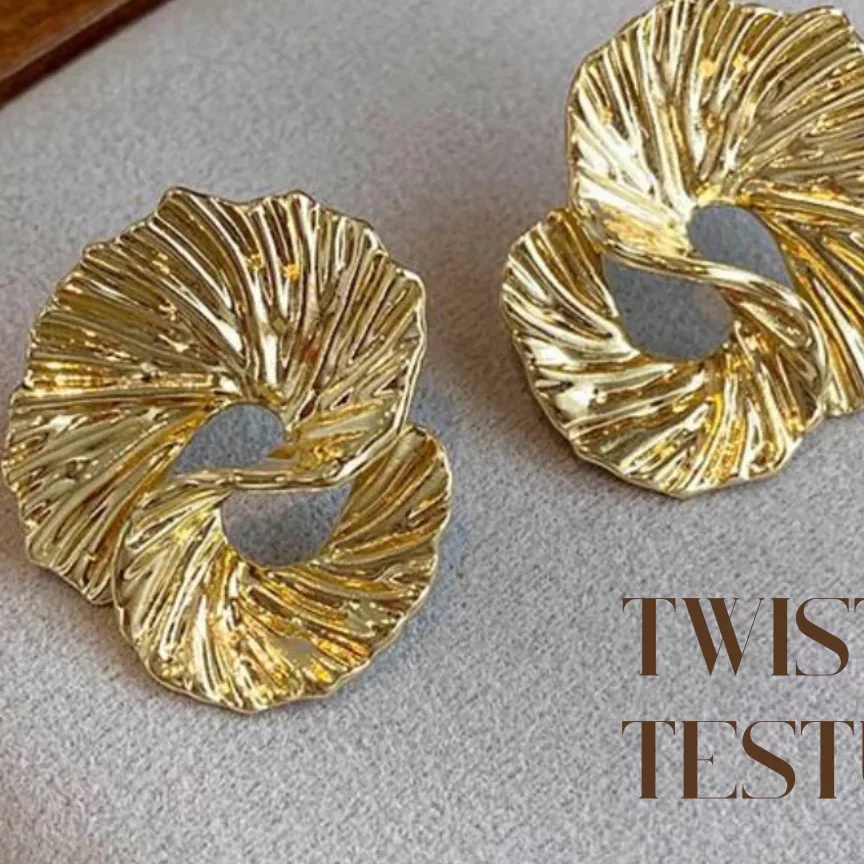 Texture Twisted Stud Earrings