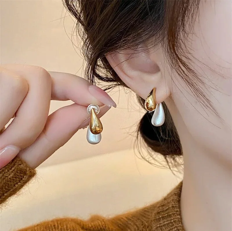 Mixology Metal Teardrop Earrings