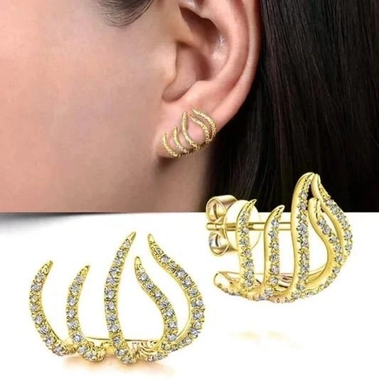 Golden Flame Earrings