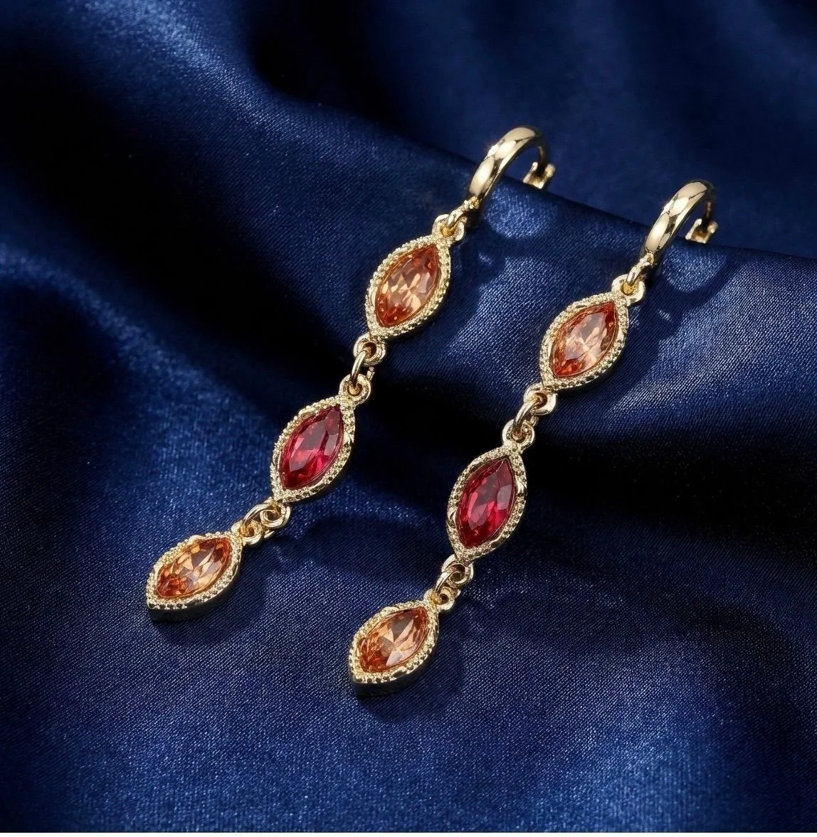 Ruby Cascade Earrings