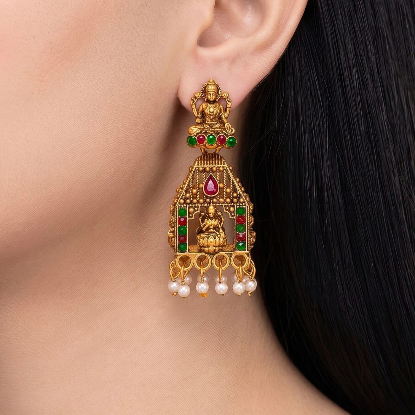 Lakshmi Mandira Temple Earrings