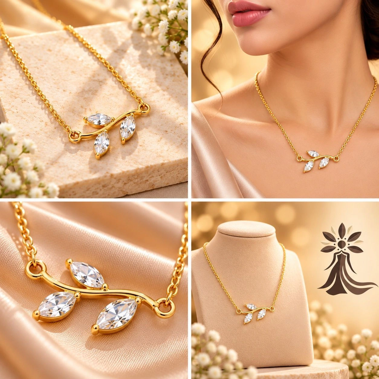 🌿 Golden Leaf Necklace