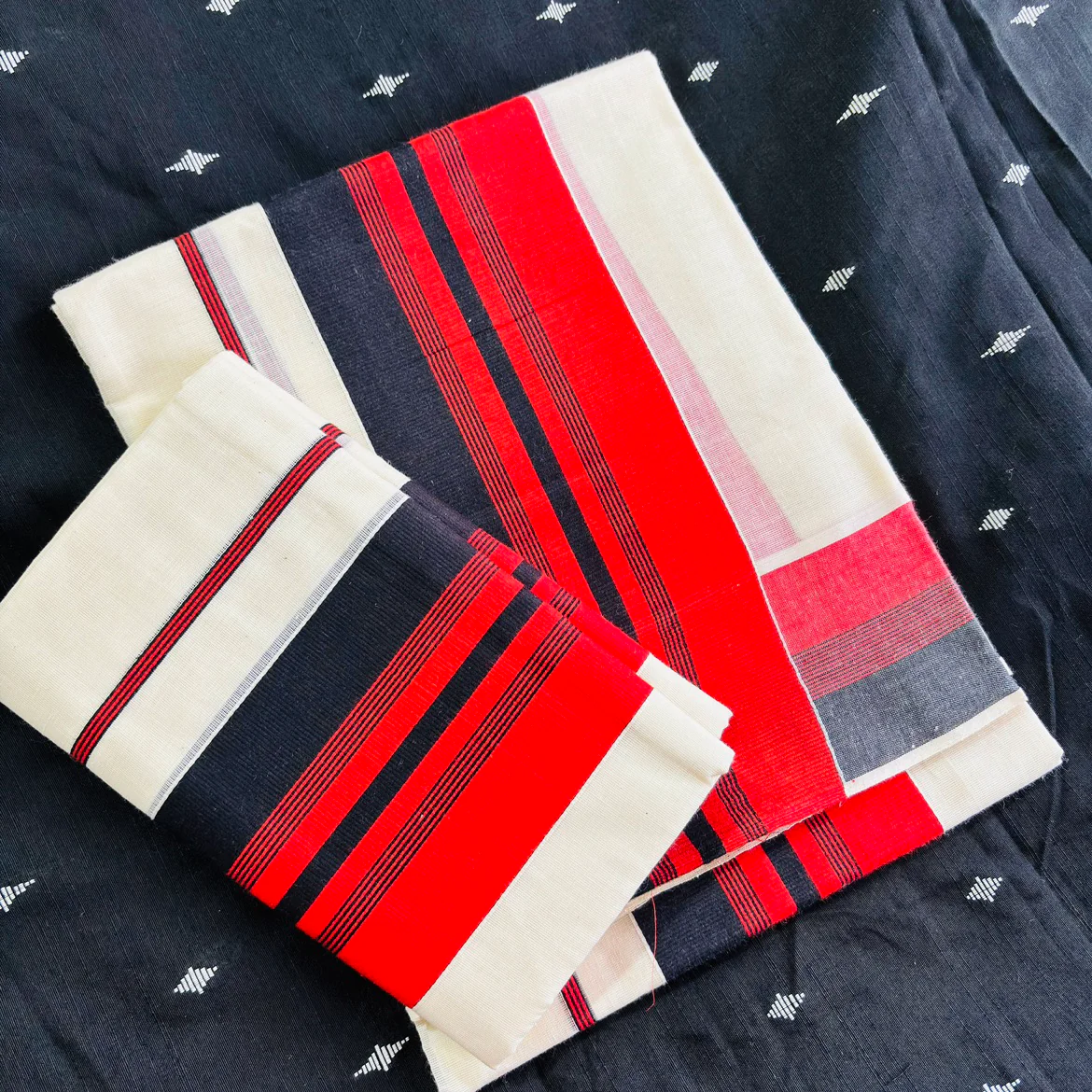 Double Colour Kattikara set Mund - BG