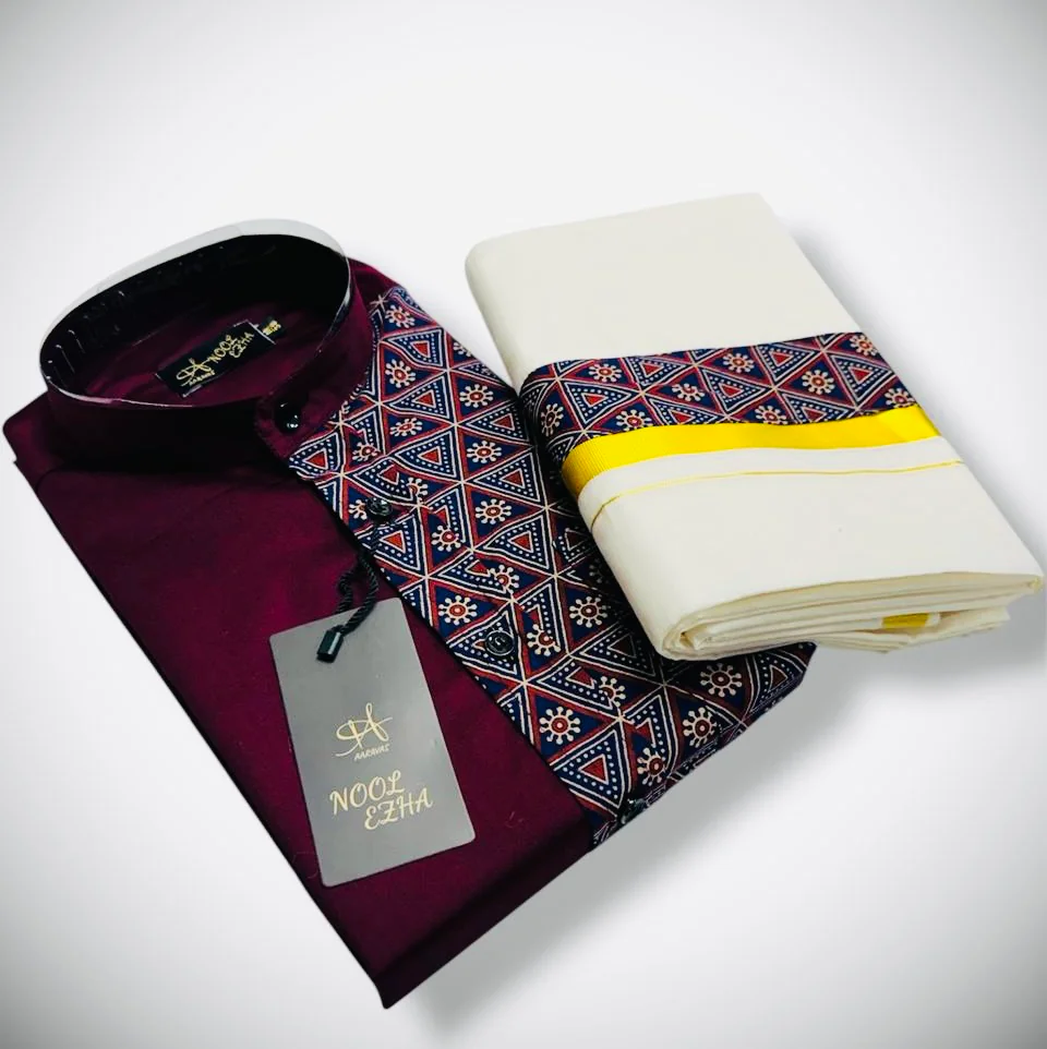 Traditional Shirt & Dhothi Combo 2