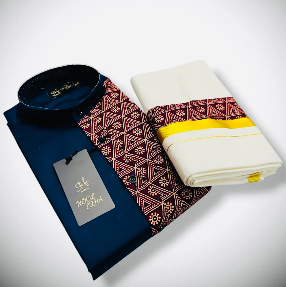 Traditional Shirt & Dhothi Combo 4