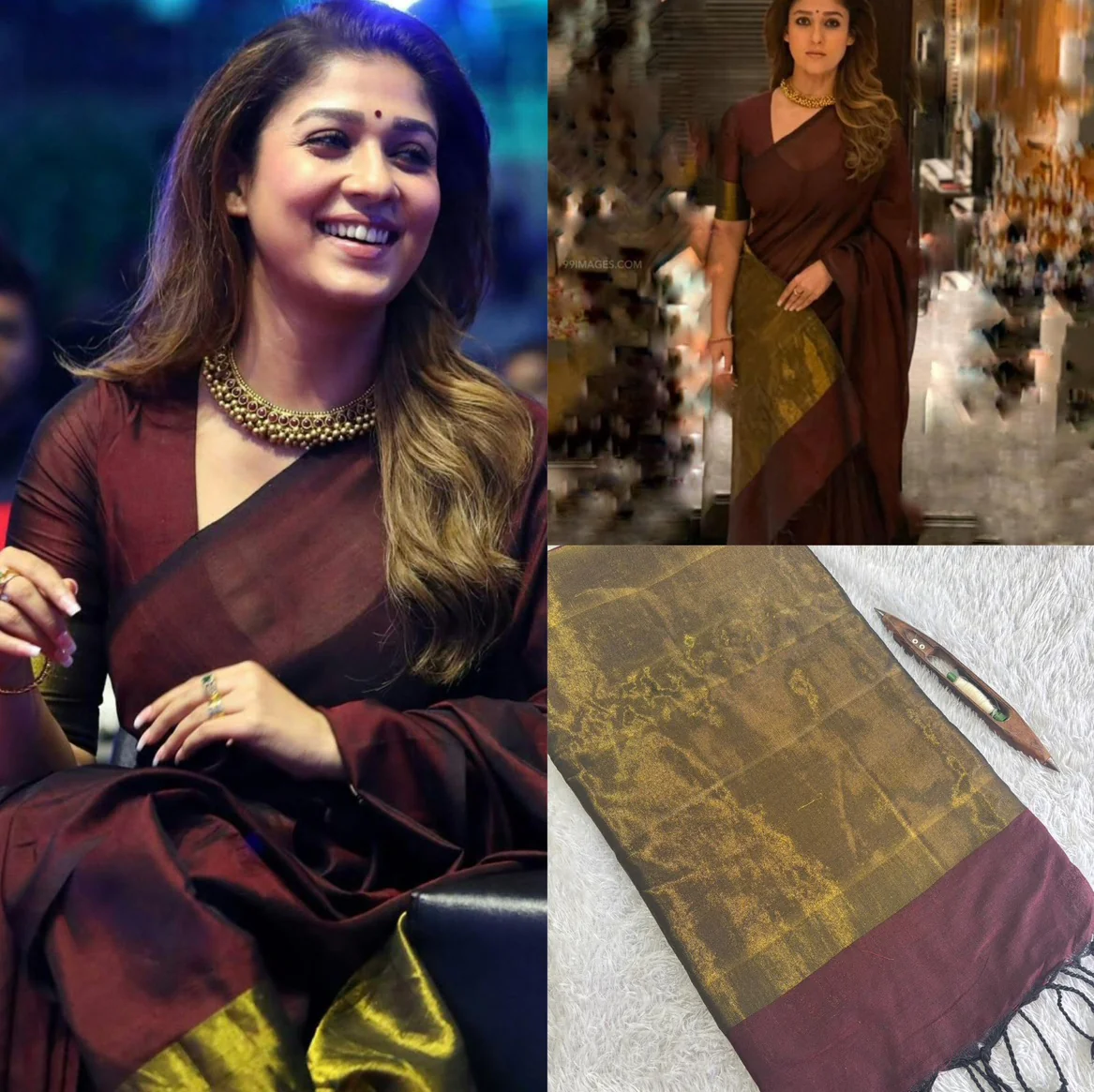 Nayanthara Khadi Cotton Saree 3