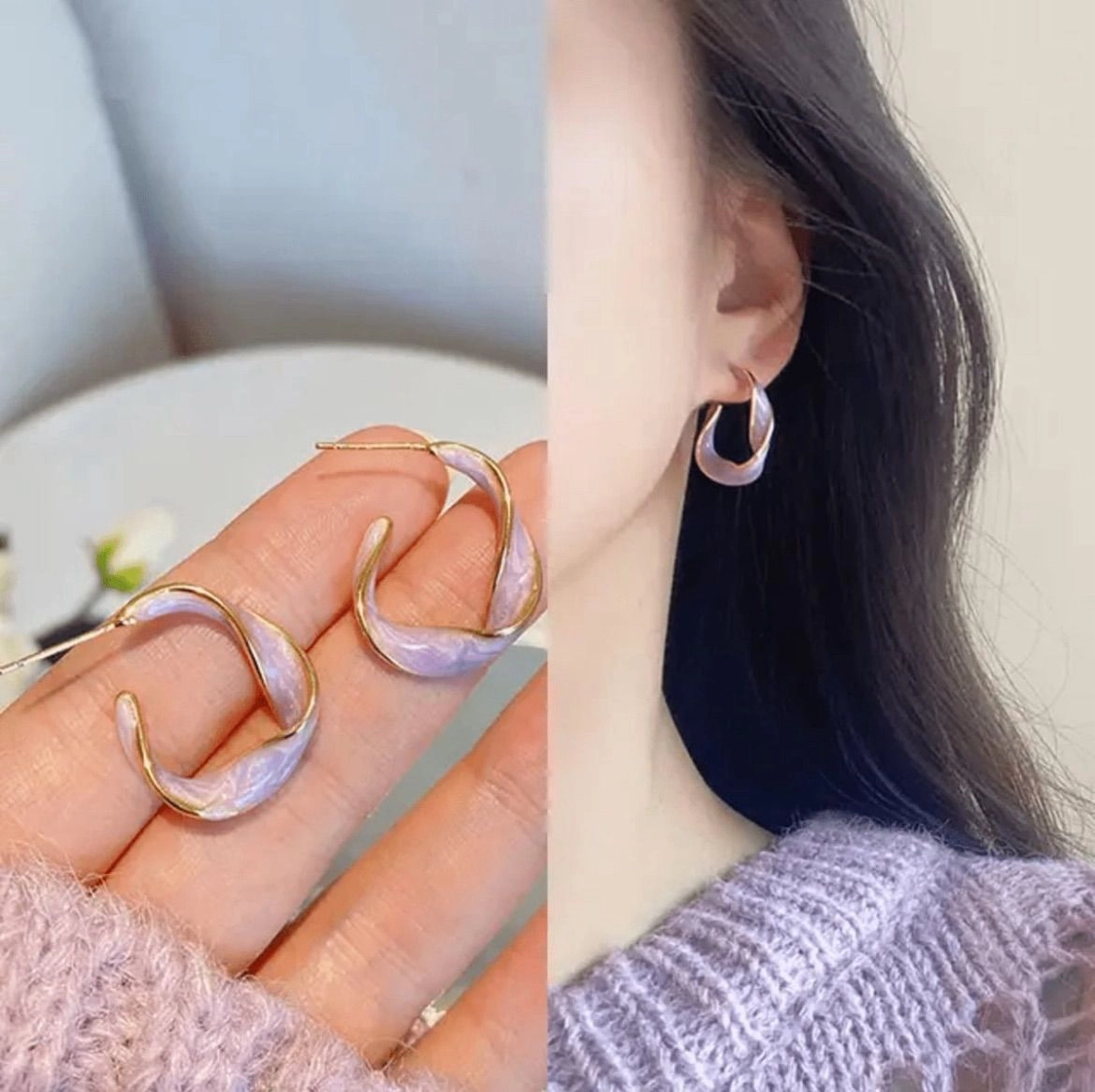 Twisted Korean Earring