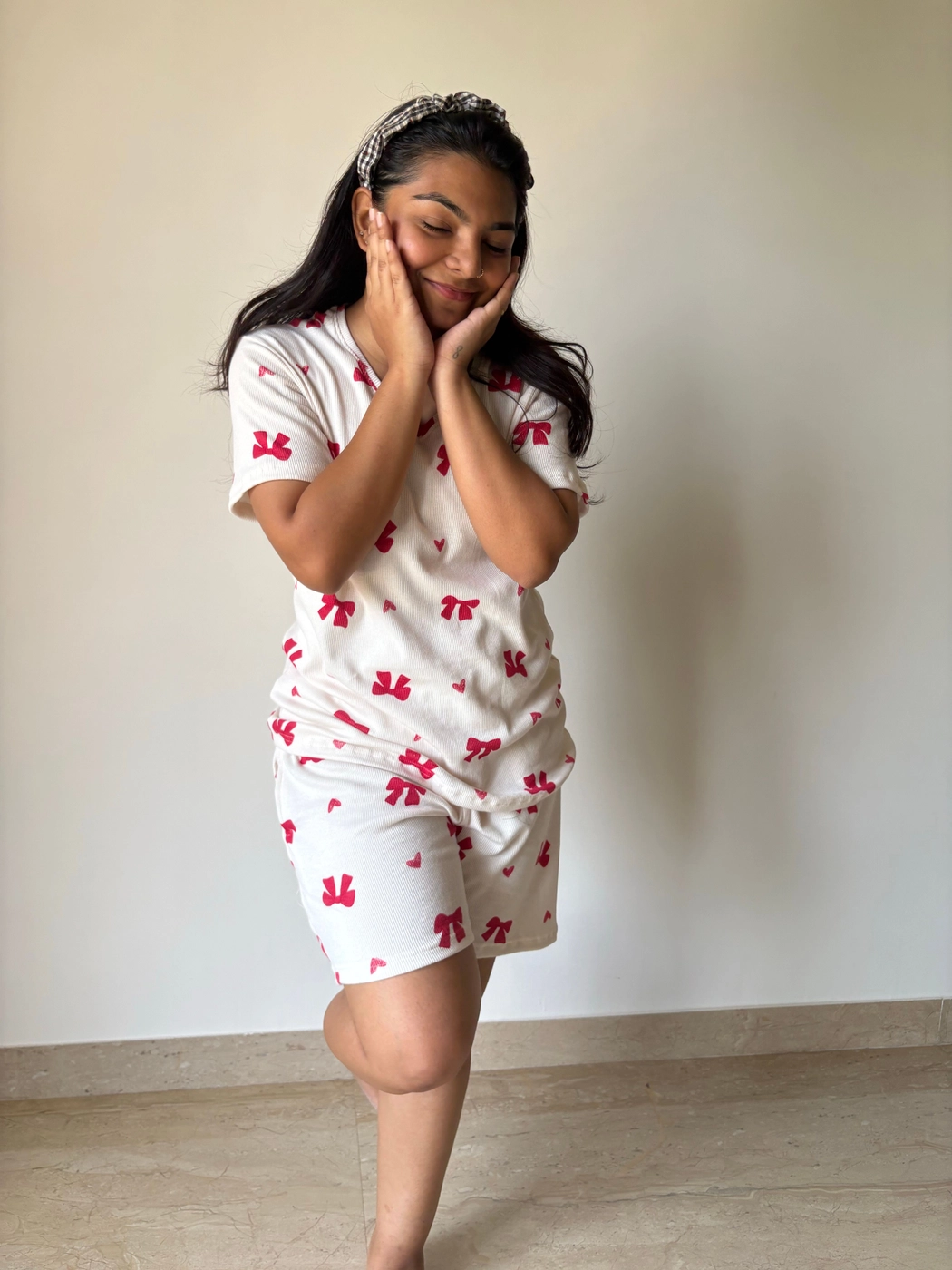 Cherry bow bliss set(shorts set)