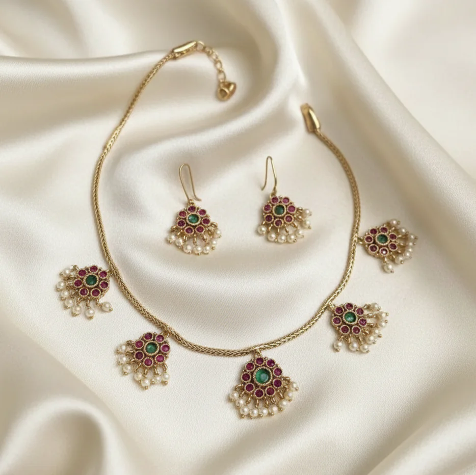 Multi stone chocker Neklace