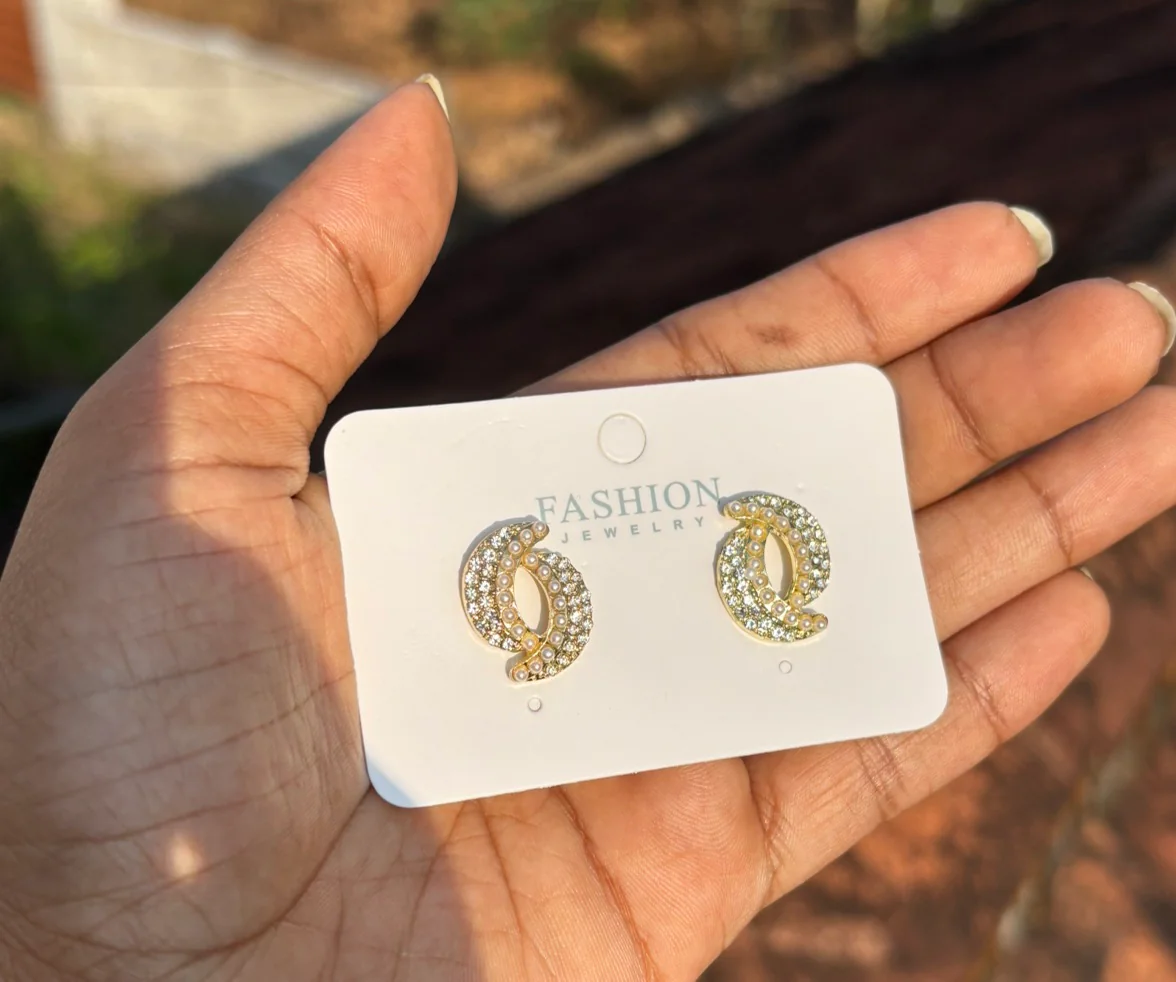 Pearl and stone Earring 2