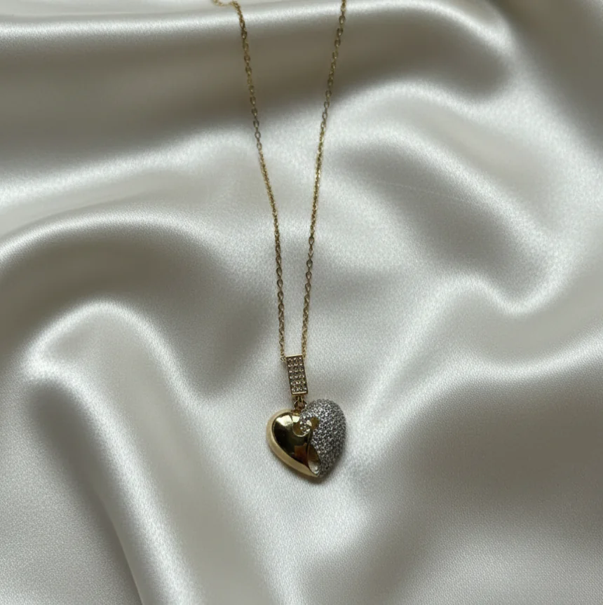 Anti tarnish heart pendant chain