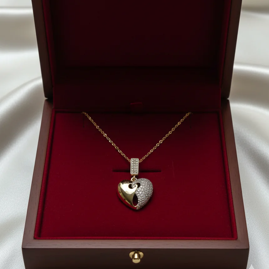 Anti tarnish heart pendant chain 2