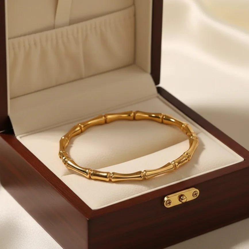 Anti tarnish Bamboo Bracelet