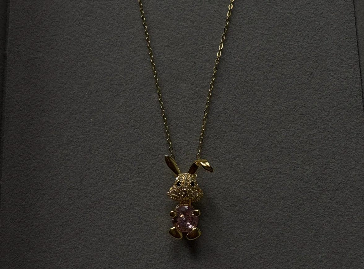 Rabbit pendant Anti tarnish Neklace 3