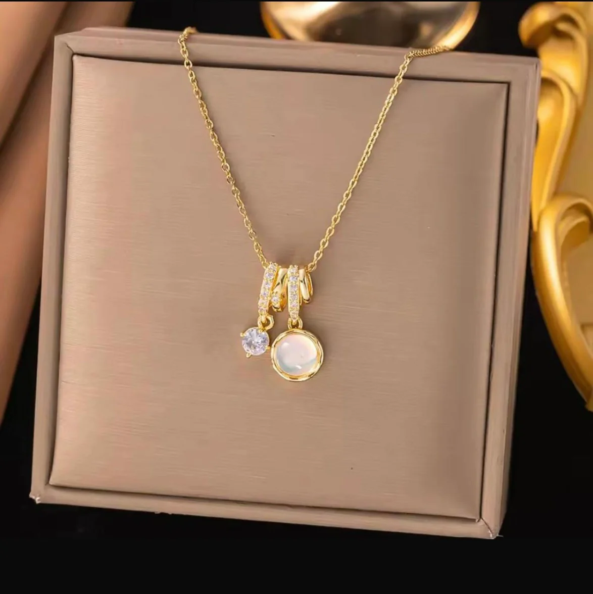 Anti tarnish cat eye Neklace