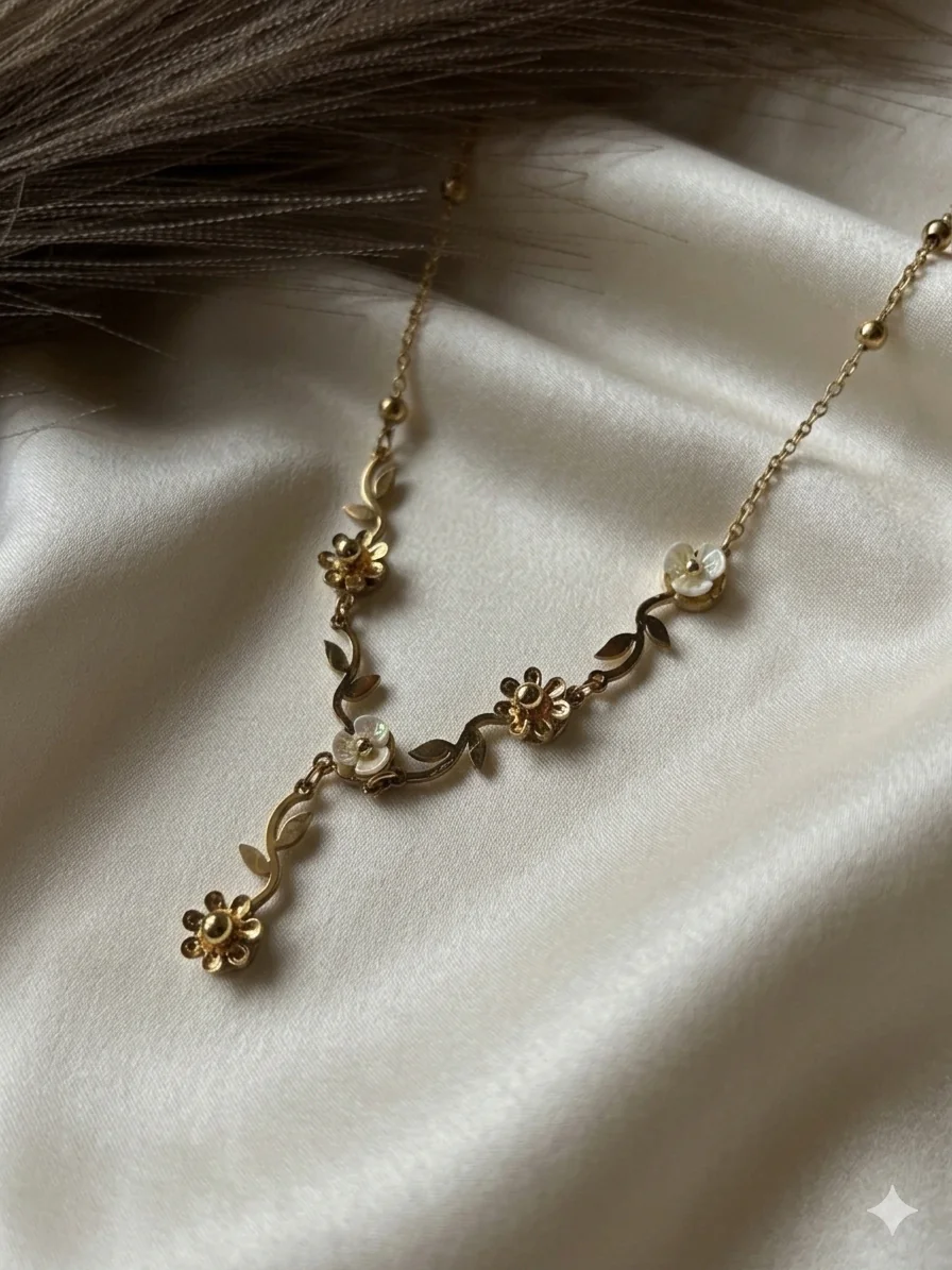 Anti tarnish Floral Neklace