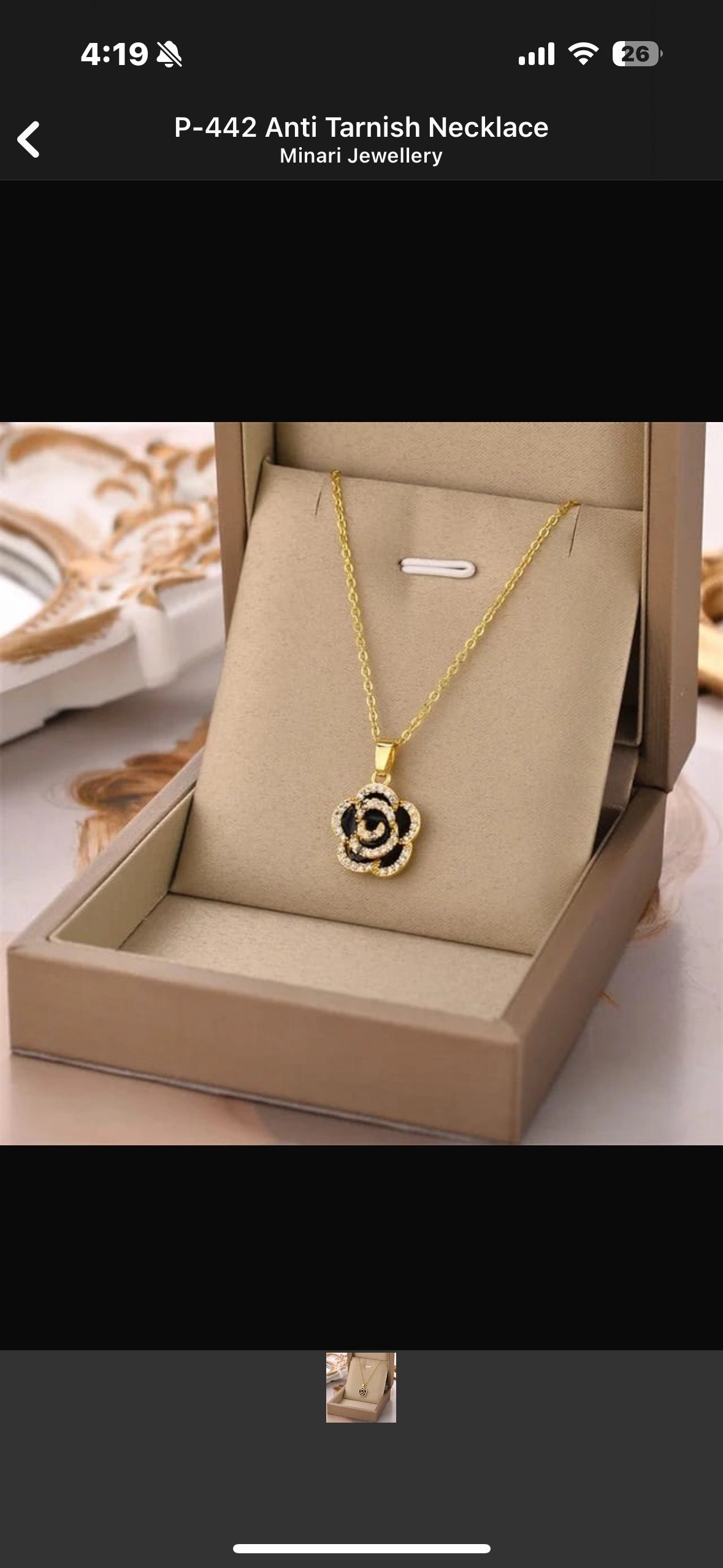 Flower pendant chain