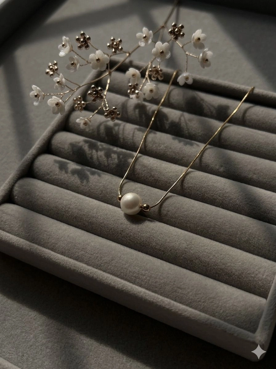 Anti tarnish Pearl Neklace