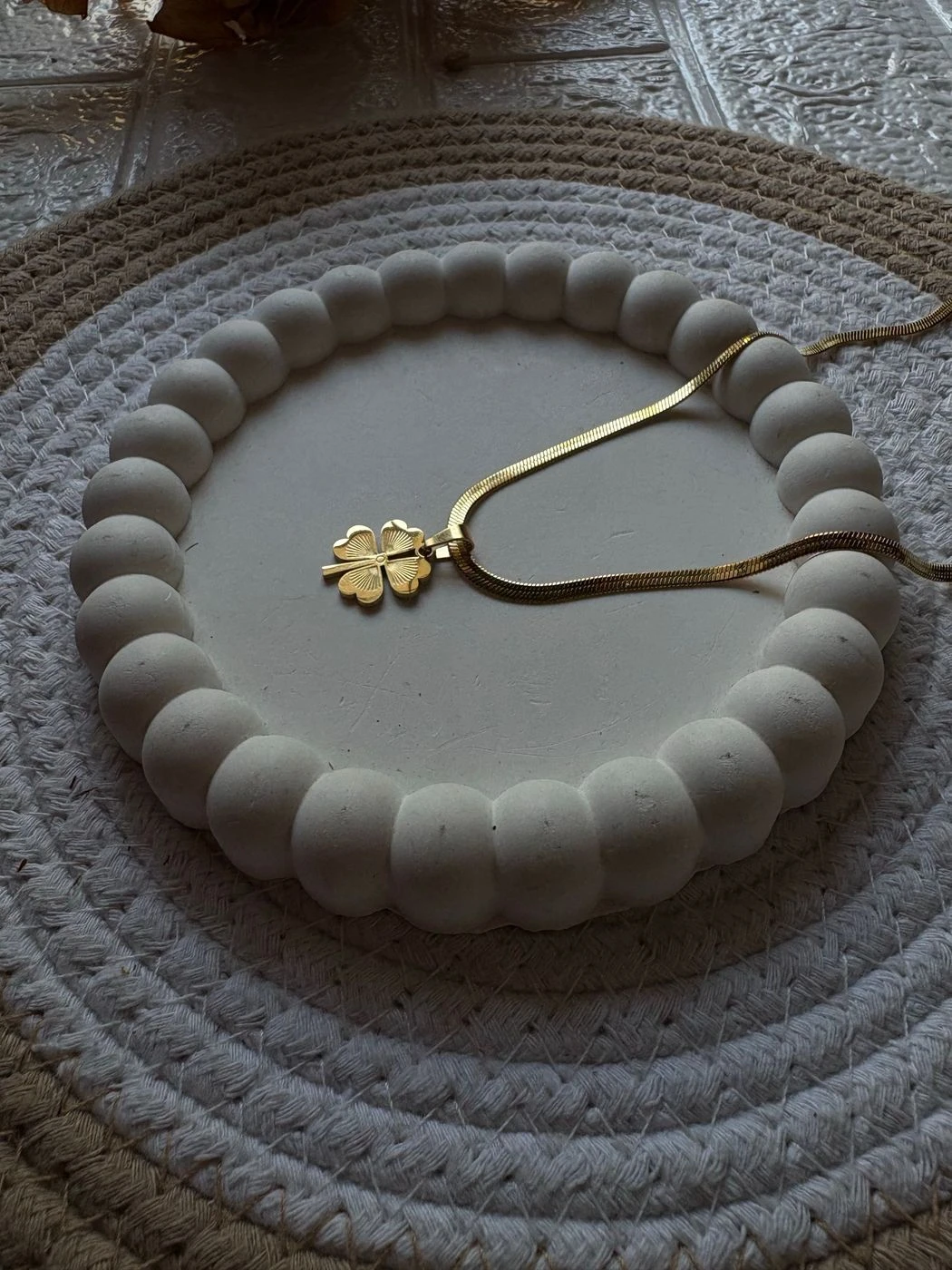 Lucky clover Anti tarnish Chain 3