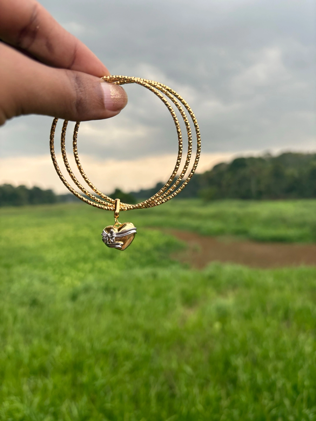 Heart Charm Bangle 2