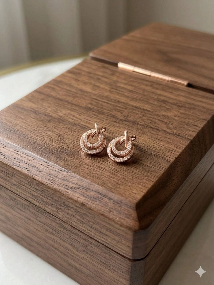 CZ Stone Anti tarnish Stud 2
