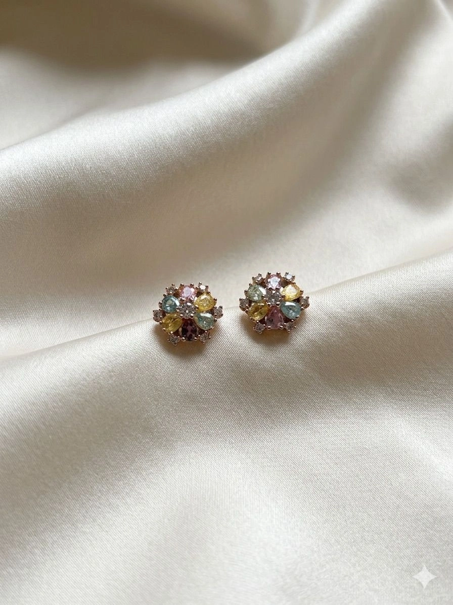 Cz Stone Anti tarnish stud 1