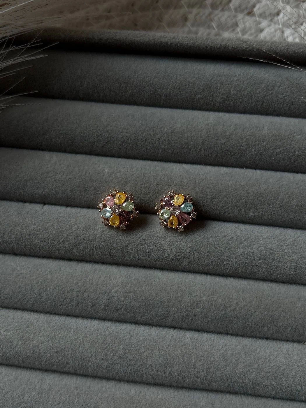 Cz Stone Anti tarnish stud 2