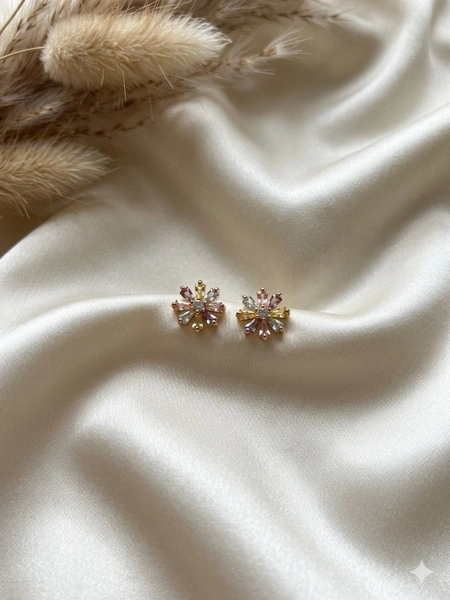 CZ stone Anti tarnish Stud