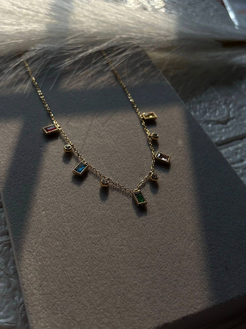 Anti tarnish Multicolor Charm Neklace 3