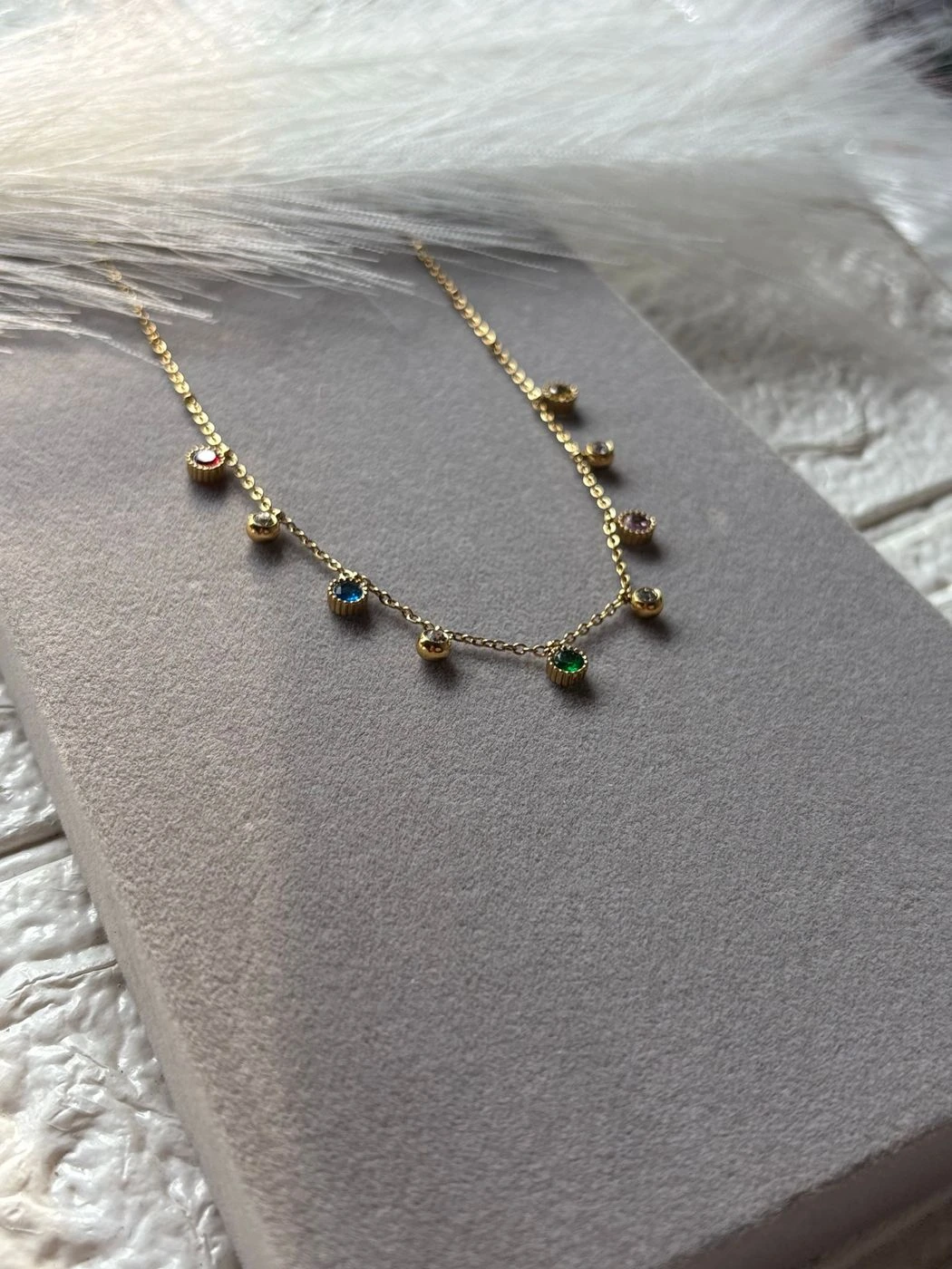 Multi color charm neklace 4